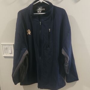 Navy Blue Notre Dame Jacket with Gray Accents